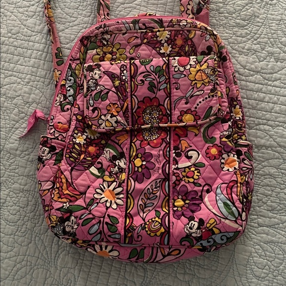 Vera Bradley Disney Pink Floral Backpack - Picture 1 of 7